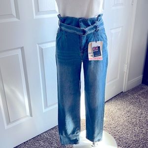 Paper bag denim jeans